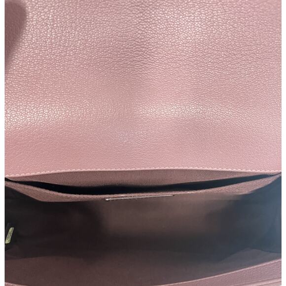 CHANEL Pink Leather Quilted Flap CC Logo Accent Medium Duo Boy Crossbody Bag - Picture 13 of 14